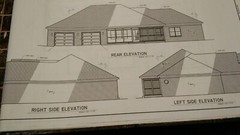 Blue Print Plan of Beautiful Ranch Style Custom Home