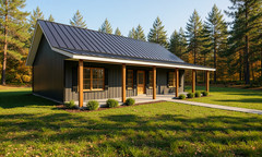 1,250 Sqft (Living) Modern Farm House with – 3 Bd, 2 Ba,