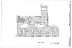 Italianate Victorian home of President van Buren, detailed architectural plans