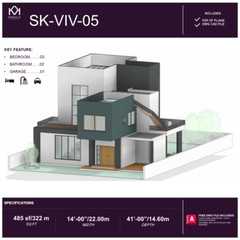 72′ x 47′ (22.00X14.60 m) A Frame Modern House – Plan Blueprint PDF