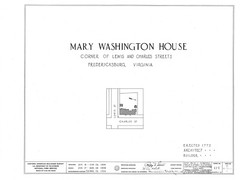 Mary Washington home, traditional colonial house, 4+ bedrooms, printed plans