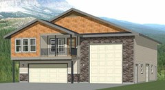 44×48 Apartment with 2-Car 1-RV Garage – PDF FloorPlan – 1,666 sqft – Model 5L