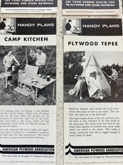 1950’s-60’s Lumber Store Handouts For Plywood Projects – Blueprints – Lot Of 14