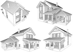 40’x45’ 3 Bed, 3 Bath Modern Cottage Architectural Build Plans PDF Download.