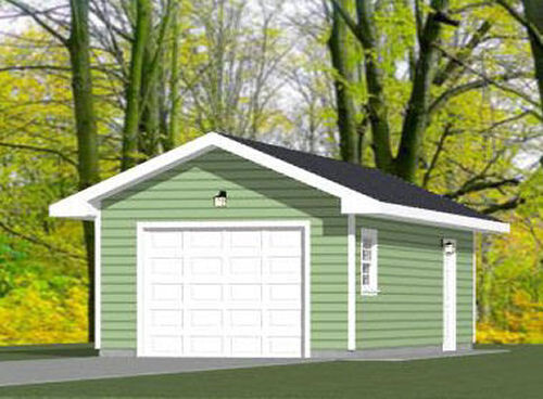 14×32 1-Car Garage — 448 sq ft — PDF Floor Plan — Model 2E