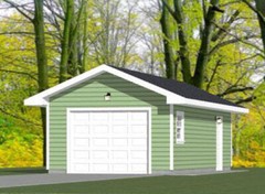14×32 1-Car Garage — 448 sq ft — PDF Floor Plan — Model 2E