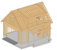Modern Garage plans with Loft – 20’x24′ Detached Garage Blueprint
