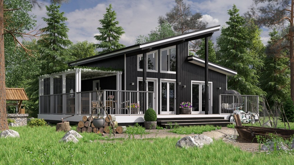 Cozy Charming Tiny House 2 Bed, 1 Bath Architectural Build Plans PDF Download