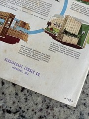 Vintage 1958 Modern Homes MCM Ranch Plans Catalog Heddinghaus Lumber Moberly MO