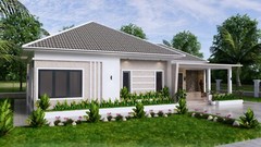 49×30 Feet House Design Plan 15×9 Meter 3 Beds 3 Baths Hip Roof (A4 Hard Copy)
