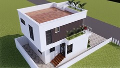25×30 Feet Small House Plan 7.5×9 Meter 4 Beds 5 Baths Terrace (A4 Hard Copy)