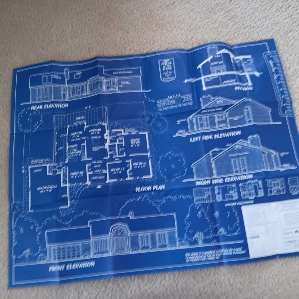 HOUSE OF THE WEEK STUDY PLAN. VINTAGE AP NEWSFEATURES, ARCHITECT DESIGNED HOUSES