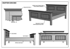 BUILDING PLANS FOR CRAFTON KING SIZE TIMBER BED – MAKE YOUR OWN & SAVE $$$