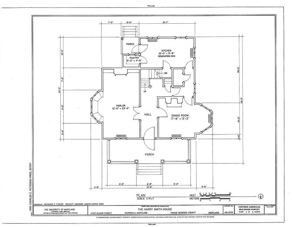 Victorian Queen Anne Style architectural home, tower, porches PRINTED PLANS