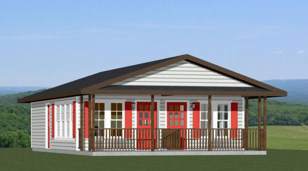 24×30 Duplex — PDF Floor Plan — 720 sq ft — Model 1A