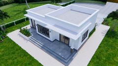40×30 Feet House Plan 12×9 Meter 2 Beds 2 Baths Flat Roof PDF (A4 Hard Copy)
