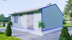 24×24 Feet 2 Cars Garage Shed Plan 7.3×7.3 Meter PDF Plans (A4 Hard Copy)