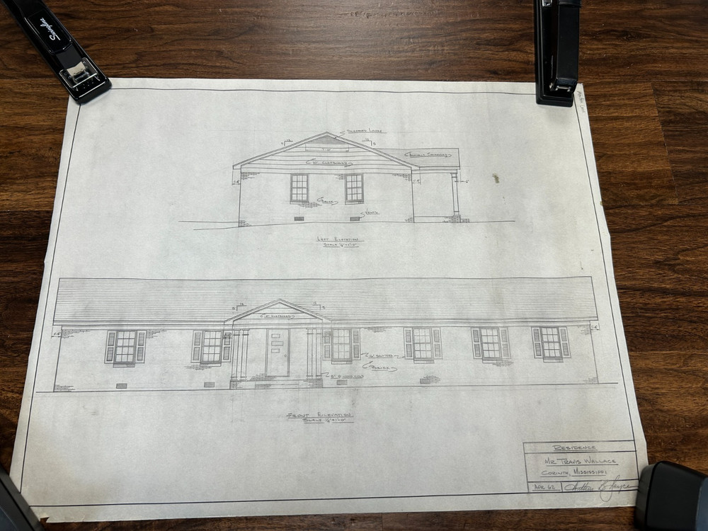10 Architectural History Arthur Joyce Plan Blue Prints Corinth, MS Alcorn