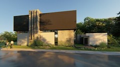BLUEPRINTS CONTEMPORARY TWO STORY HOUSE PLAN ARCHUP #102