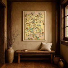 New Mexico 1935 Pictorial Map Vintage Southwest Illustrated State Map
