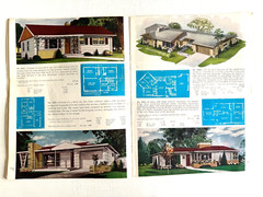 1950’s Mid Century Style Homes in Brick w/ Floor Plans- 32 in Color