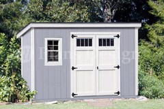 Shed Plans, 6′ x 12′ Modern #D0612M, Material List & Step-by-step instructions