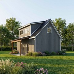 Modern Garage plans with Loft – 20’x24′ Detached Garage Blueprint