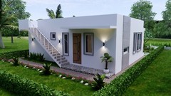 33×27 Feet Small House Design 10×8 Meter 2 Beds 2 Baths Terrace (A4 Hard Copy)