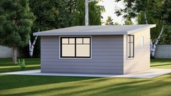 16×16′ Studio Tiny Home Shed Building Plans with Floor Plan, and More