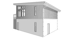 2 car ADU Garage Apartment 1 Bed, 2 Bath Architectural Build Plans PDF Download