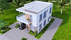 House Plans 7×10 Meter 23×33 Feet 4 Bed 3 Bath Terrace Roof PDF & A4 Hard Copy