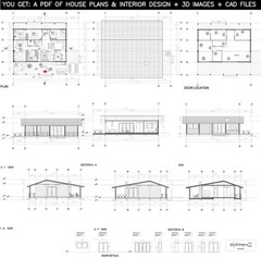 Container house plans -4 bedrooms – 2 bathrooms – Digital PDF File