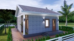 23×23 Small House Design 7×7 Meter Gable Roof 1 Bed 1 Bath (A4 Hard Copy)