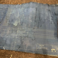 Vtg 1918 AT&SF Santa Fe Building Blueprints Railroad Memorabilia Kansas ~16 pgs