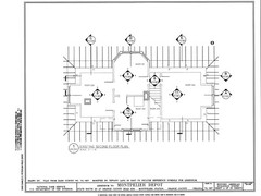 Southern Railroad Station, Montpelier, VA, architectural drawings, large set