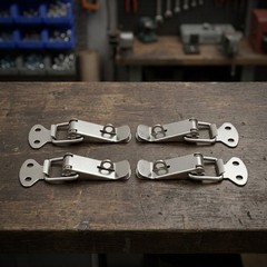 Secure Your Closet with Stainless Steel Spring Loaded Clamps Pack of 4 Latches