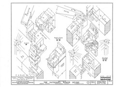 Colonial Cottage, printed architectural plans, detailed timber frame drawings