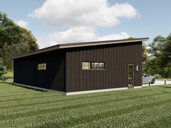 24’x36′ Modern Garage plans with Studio Apartments, 2 Car Architectural Drawings