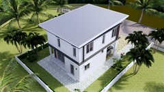 22×30 Feet Small House Plan 6.5×9 Meter 3 Beds 2 Baths Shed Roof (A4 Hard Copy)
