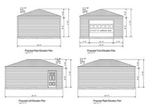 18’X24′- 24’X18′ ONE CAR GARAGE PLANS HIP ROOF GARAGE PLAN 18-1824-HIP-1