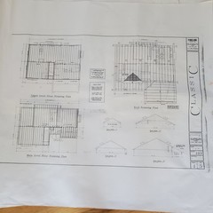 Colorado Blueprints Classic Homes Set of 5 Blue Print Papers Fine Line Design