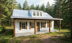 Modern Cabin Plan – 990 Sqft (Living) – 2bed-2 bath