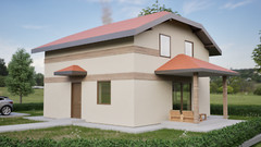 2 Story House Floor plans and blueprints, 1358sqf/126m2, 3-bedrooms 2-bathrooms