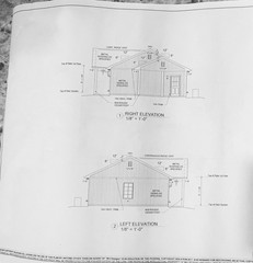 Full Set of single story Barndo 2 bedroom 2 bath house plans 1/8 scale