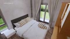 Small House Design 8×10 Meter 27×40 Feet 4 Beds 3 Baths Hip Roof (A4 Hard Copy)