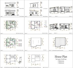 Custom Small House Plan 23×20 Feet 7×6 Meter 2 Beds 1 Bath Shed (A4 Hard Copy)