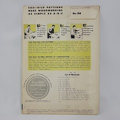 Easi-Bild Build It Yourself NO. 56 Foldaway Garden Chair Pattern 1953