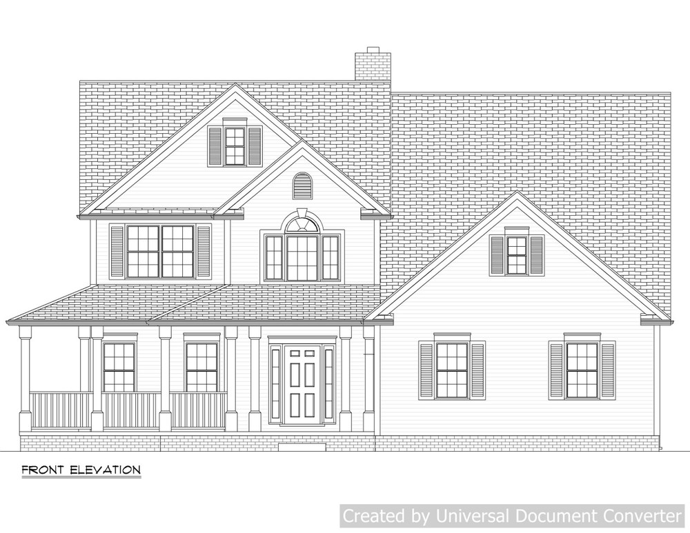 Full Set of two story 4 bedroom house plans 2,750 sq ft