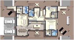 100’x54’ 4-Beds 4-Baths Charming A-Frame Architectural Build Plans PDF Download