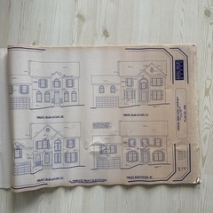 2-Story Colonial Gable-Front House 3 Bed 2.5 Bath 14page ORIGINAL Blueprint 1994